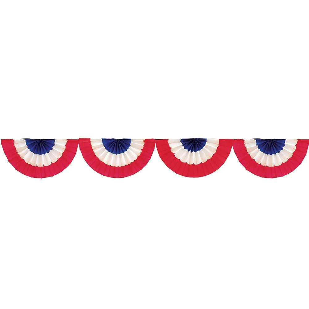 Red White and Blue Oval Logo - Patriotic Red, White & Blue Bunting 9ft x 9in