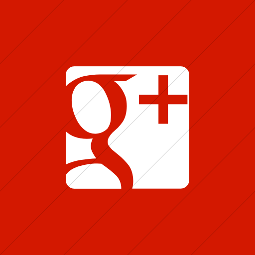Square in Red Plus Logo - IconsETC » Flat square white on red raphael google plus icon