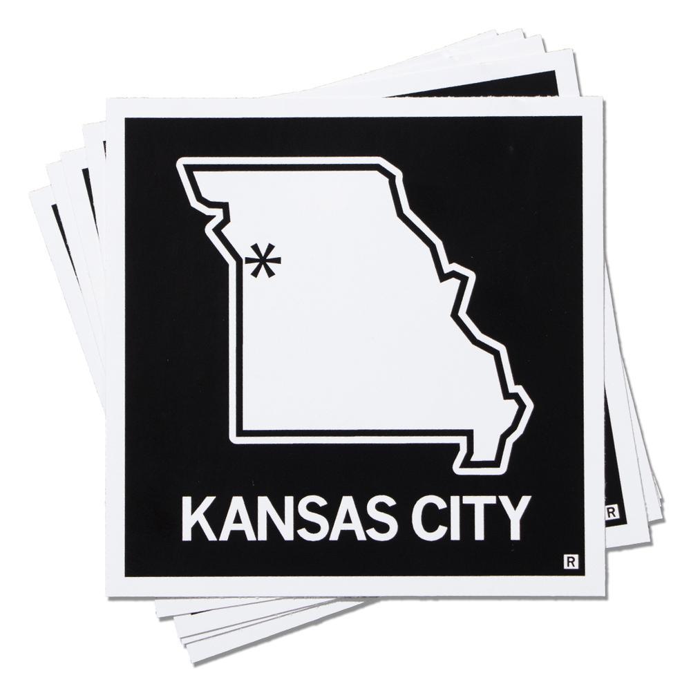 Kansas City Missouri Logo - Kansas City, Missouri Outline Sticker – RAYGUN