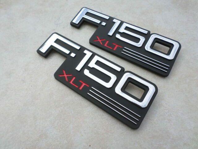 Ford F Logo - Ford F-150 XL Chrome Emblem Badge 92-96 OEM Side Fender F150 Blue 94 ...