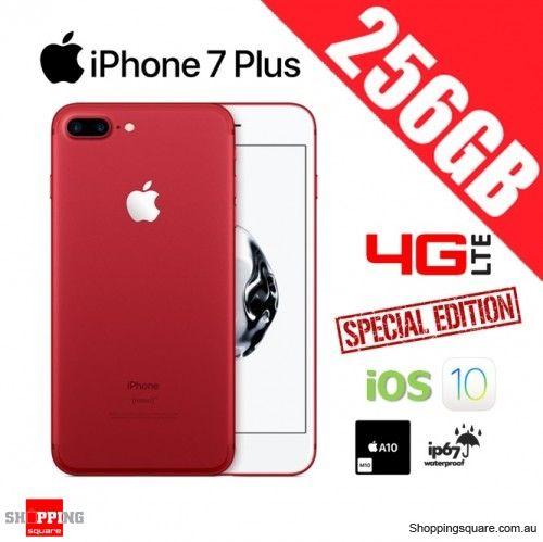 Square in Red Plus Logo - Apple iPhone 7 Plus 256GB 4G LTE Unlocked Smart Phone Red Special