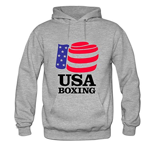 USA Boxing Logo - Amazon.com: USA Boxing Logo Mens hoody Sweatshirt S Grey: Clothing