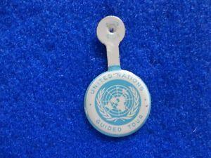 United Globe Logo - Vintage United Nations Globe Logo Tin Fold-Over Style Guided Tour ...