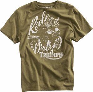 Triumph T-Shirt Logo - GENUINE TRIUMPH T SHIRT DIRT TRACK BIKE VINTAGE TRIUMPH LOGO T SHIRT