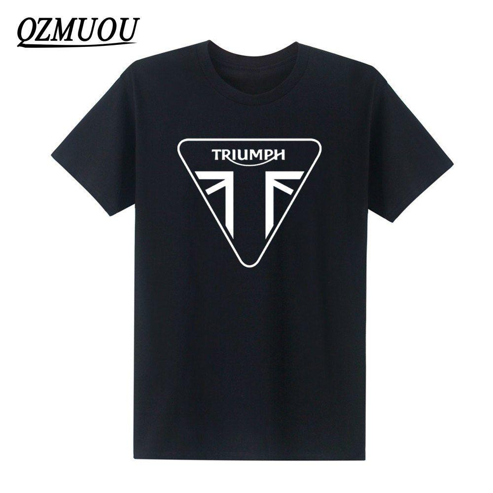 Triumph T-Shirt Logo - New Fashion TRIUMPH T Shirts MOTORCYCLE Classic Tour Flag Logo Men's ...
