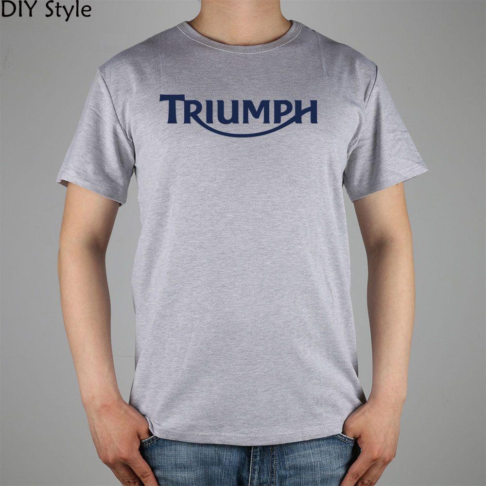 Triumph T-Shirt Logo - TRIUMPH UK BLUE LOGO T shirt cotton Lycra top 6391 Fashion Brand t ...