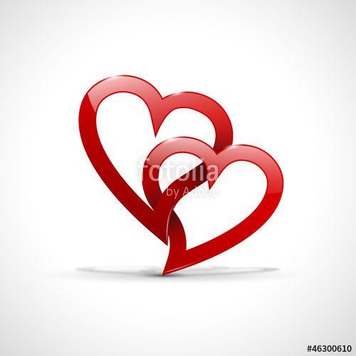 Two Hearts Logo - Logo two hearts # Vector