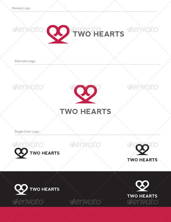 Two Hearts Logo - Two Hearts Logo Design - ABS-016 by equipo3 | GraphicRiver