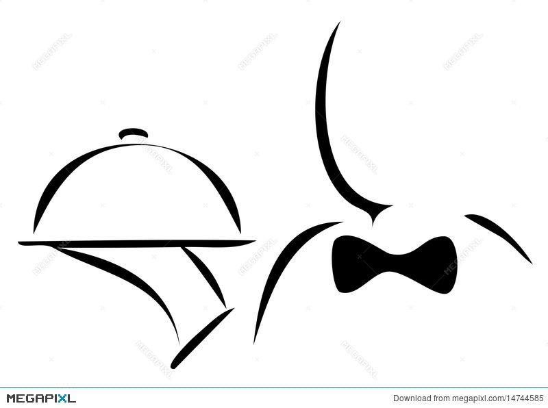 Waiter Logo - Abstract Waiter Logo Illustration 14744585 - Megapixl