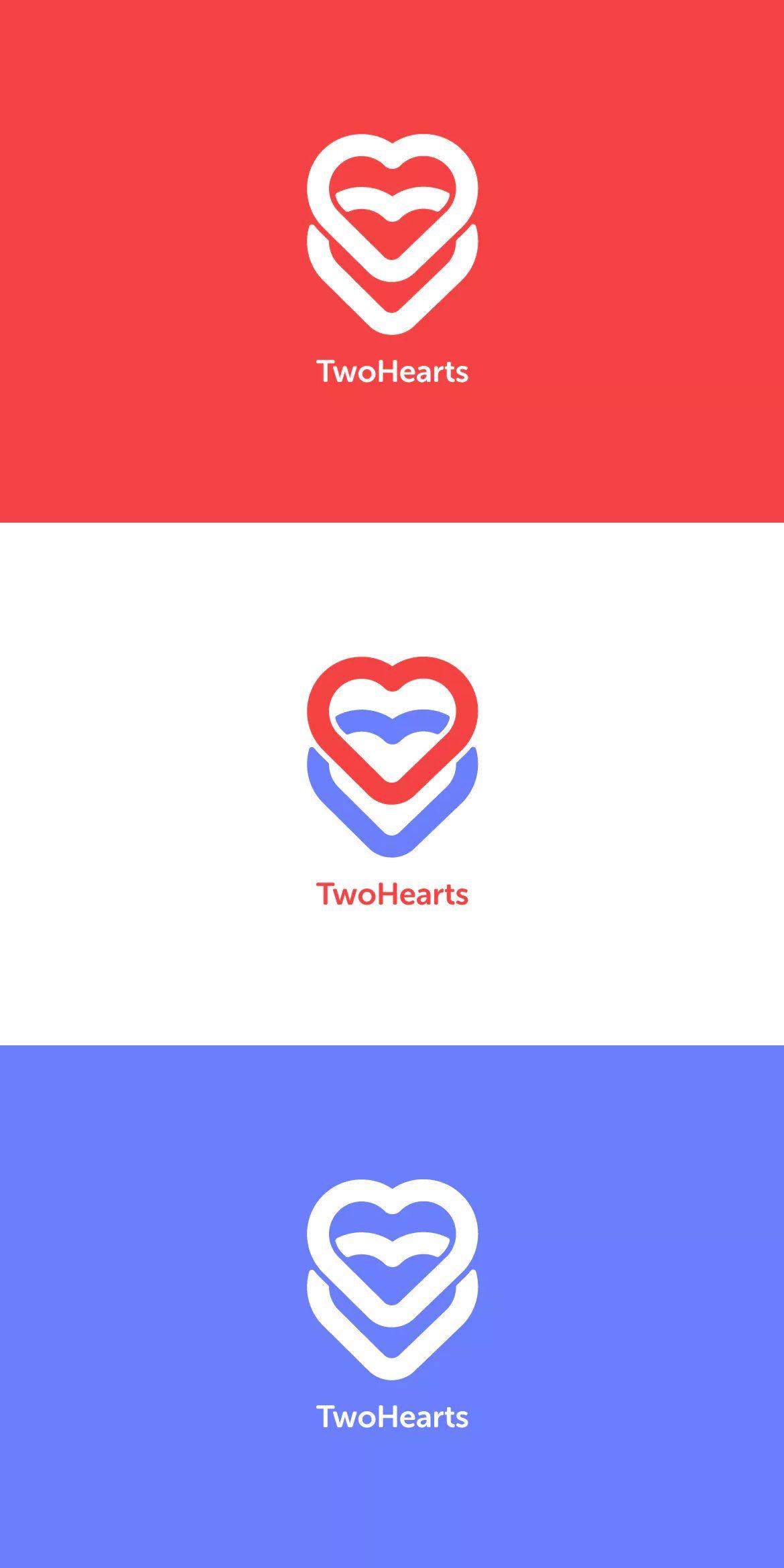 Two Hearts Logo - Two Hearts Logo Template AI, EPS. Logo Templates. Logo