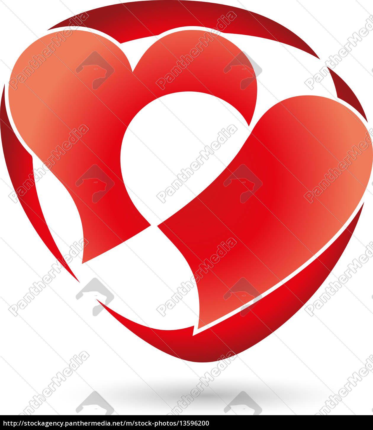 Two Hearts Logo - logo, heart, heart, two hearts free photo