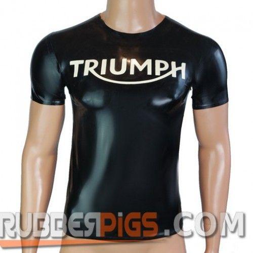 Triumph T-Shirt Logo - rubber latex triumph t-shirt logo top