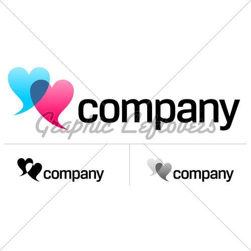 Two Hearts Logo - Two Hearts Logo · GL Stock Image
