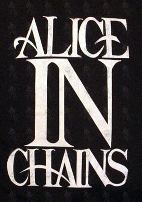 Alice in Chains Logo - ALICE IN CHAINS - Black Logo Design Long Sleeve Shirt (Clothing ...
