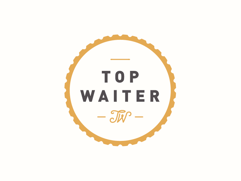 Waiter Logo - Top Waiter Logo by Ryan Riegner | Dribbble | Dribbble