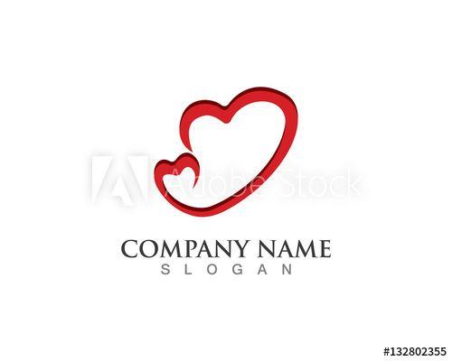 Two Hearts Logo - Love two Hearts logo this stock vector and explore similar