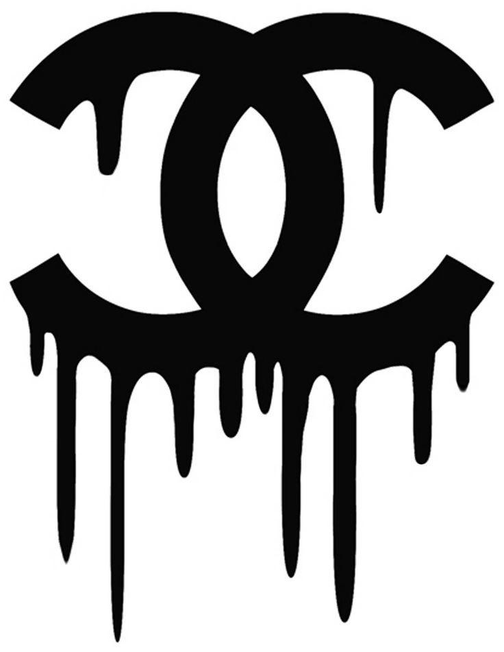 Dripping Black Logo - CHANEL dripping logo | • P R I N T A B L E S • T E M P L A T E S ...