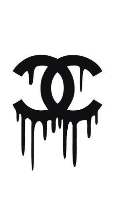 Dripping Chanel Logo - CHANEL dripping logo. • P R I N T A B L E S • T E M P L A T E S