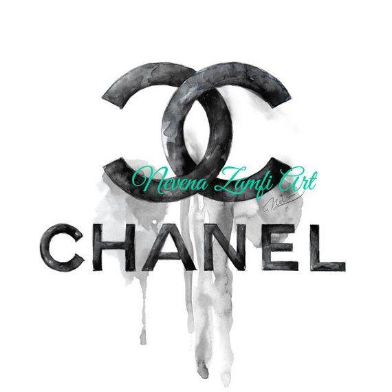 Dripping Chanel Logo - Canvas Art print Chanel dripping logo Wall Art Home decor | Etsy