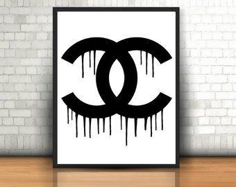 Dripping Chanel Logo - Dripping chanel | Etsy