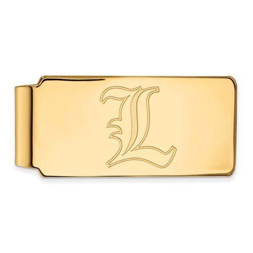 Gold Money Logo - Louisville Cardinals L Logo 14K Gold Money Clip