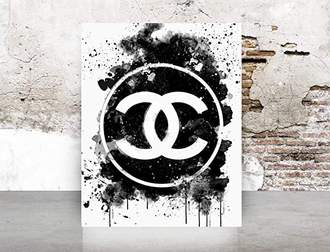 Dripping Chanel Logo - Wall Art Chanel Logo Dripping Print Poster Art
