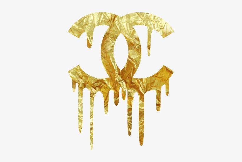 Dripping Chanel Logo - Chanel - Dripping - Gold - Logo✖️more Pins Like This - Gold Chanel ...