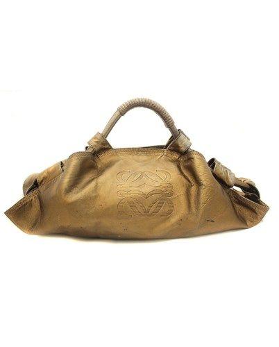 Gold Money Logo - LOEWE Nappa Aire Handbag Ladies Leather Sheepskin Logo Anagram Gold ...