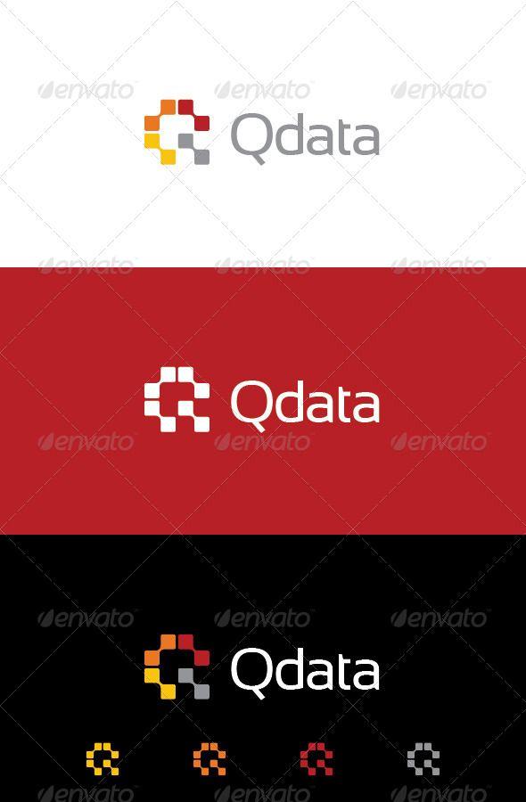 Pixel Q Logo - Q Data Logo - Letters Logo Templates | DATA LOGO | Pinterest | Data ...