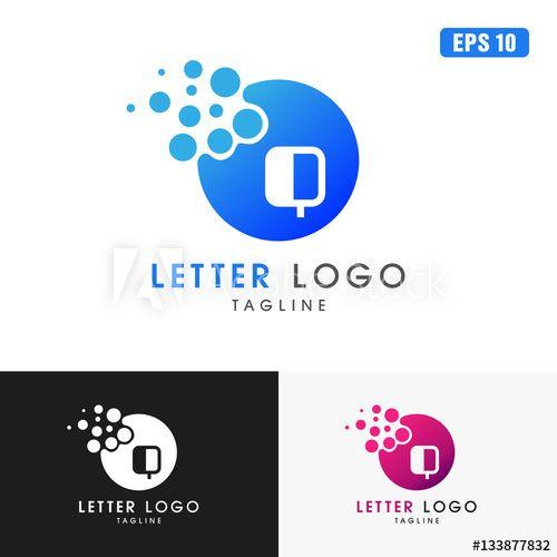 Pixel Q Logo - Letter Q Circle Pixel Dot Logo / Icon Vector Design (Business Logo ...