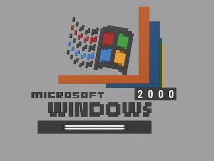 Microsoft Windows 2000 Logo - Blocksworld Play : Windows 2000 Logo
