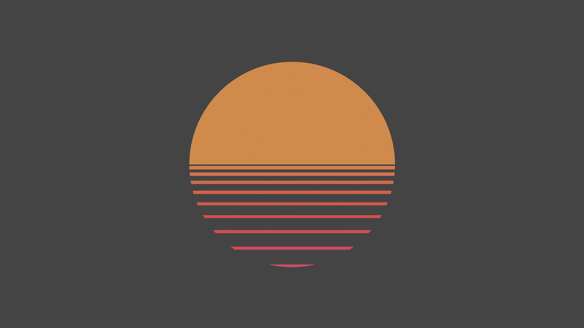 Sunset Circle Logo - Wallpaper : illustration, digital art, simple background, sunset