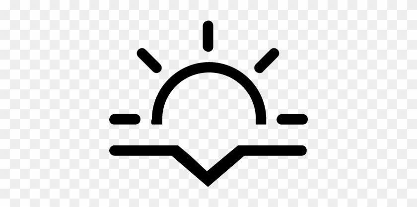Sunset Circle Logo - Sunset Outline Symbol Vector Of A Sunset