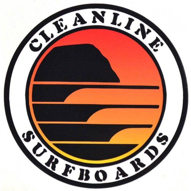 Sunset Circle Logo - Cleanline Surf Sunset Circle Sticker - Cleanline Surf