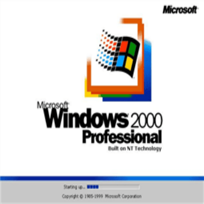 Windows 2000 Professional Logo - Windows 2000 BootSkin - Roblox