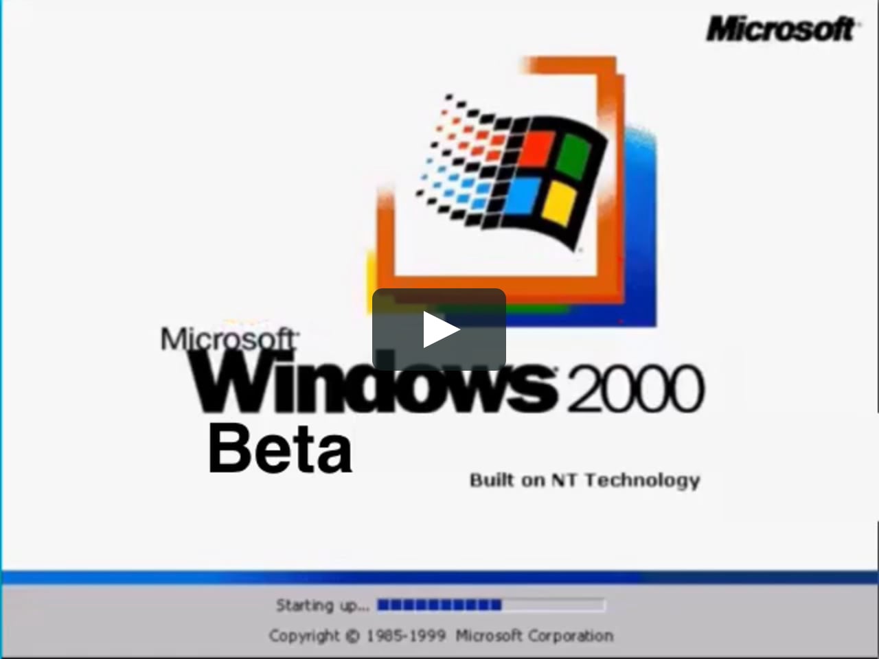 Windows 2000 Logo - Windows 2000 Beta Startup Sound on Vimeo