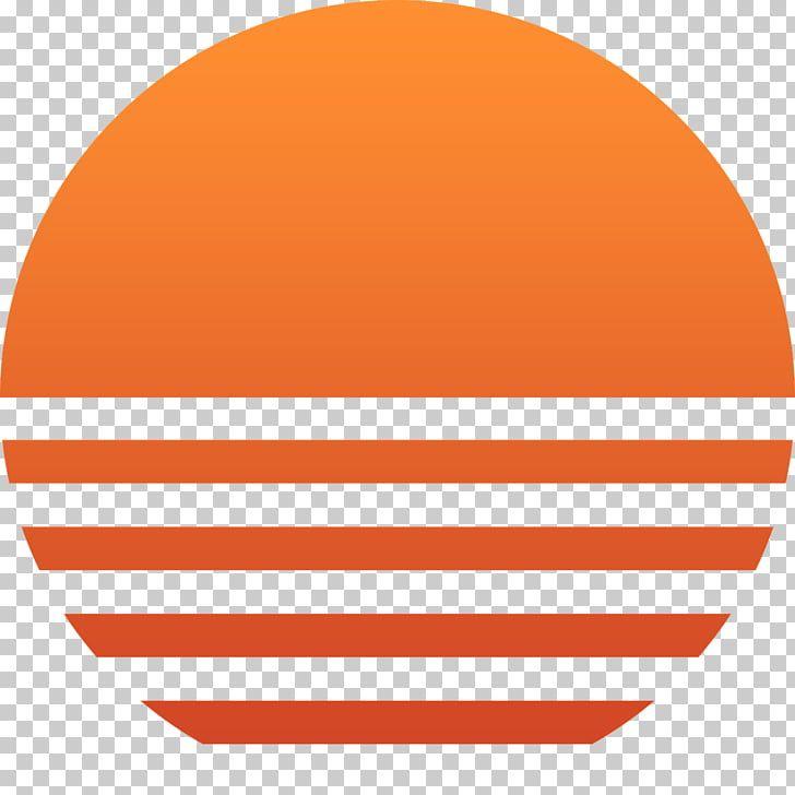 Sunset Circle Logo - Sunset Photography, Sun Rays, round orange logo PNG clipart. free