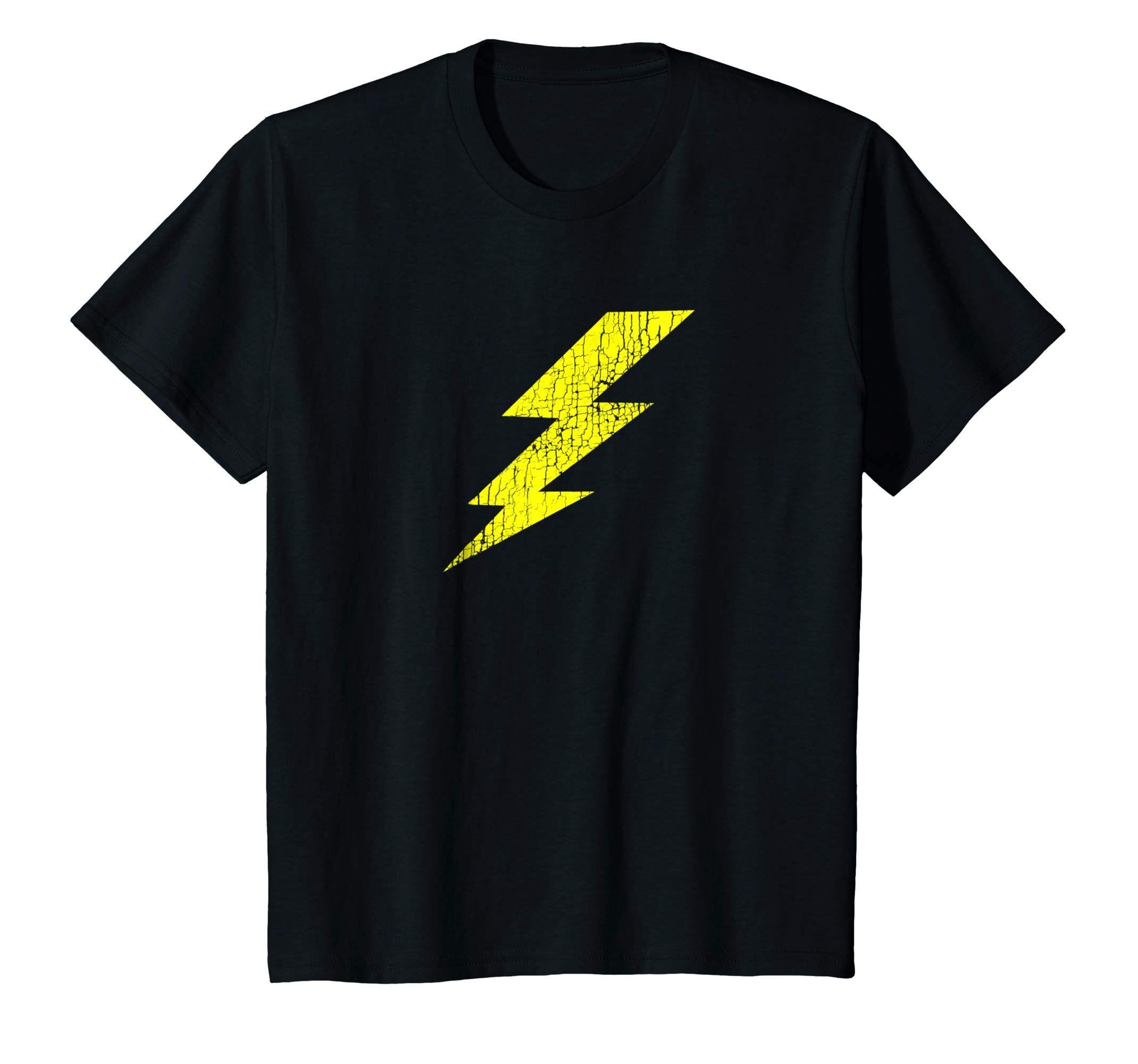 Yellow Lightning Bolt Logo - Amazon.com: Yellow Lightning Bolt Retro Vintage Gift T-Shirt: Clothing