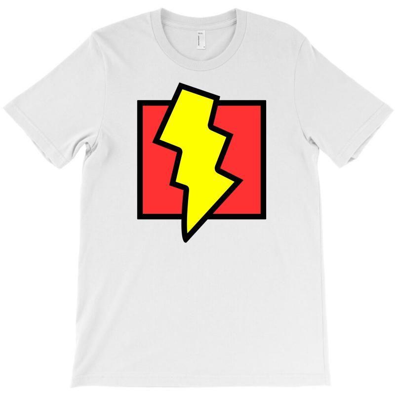 Yellow Lightning Bolt Logo - Custom Red And Yellow Lightning Bolt T-shirt By Mdk Art - Artistshot