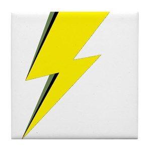 Yellow Lightning Bolt Logo - Lightning Bolt Coasters - CafePress