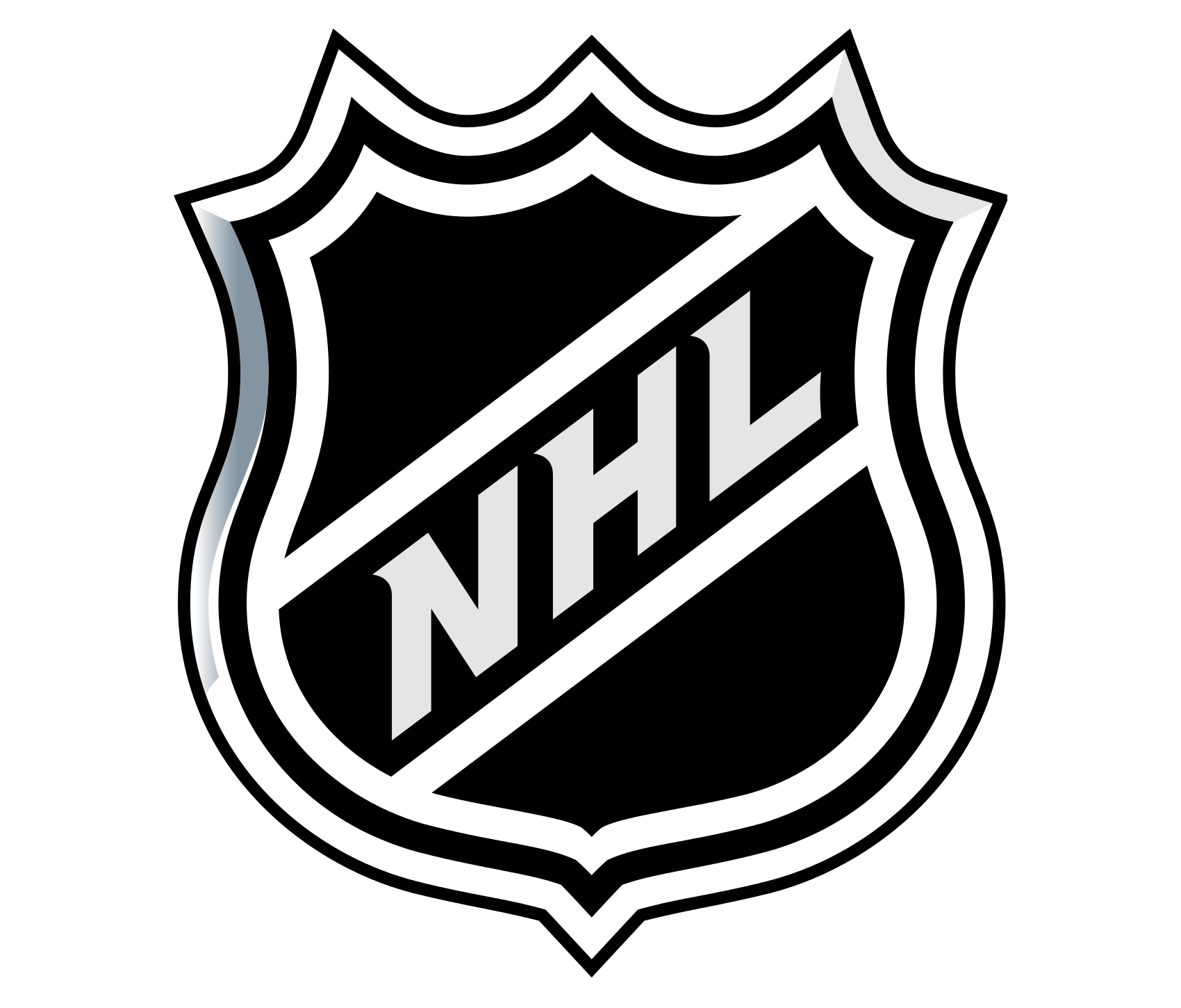 Black and White Hockey Logo - NHL Logo, National Hockey League Symbol, Meaning, History and Evolution