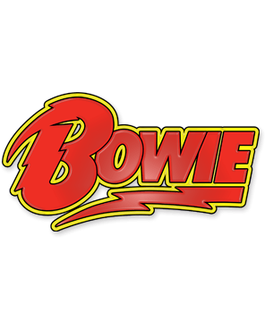 Yellow Lightning Bolt Logo - Bowie Logo Enamel Pin | Naked City Clothing