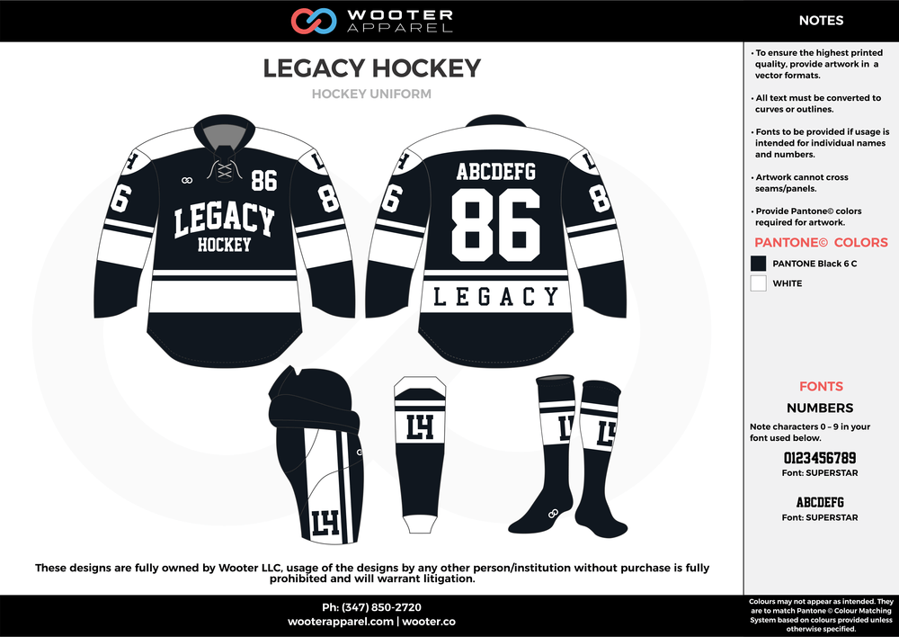 Black and White Hockey Logo - Custom Sublimated Hockey Jerseys & Uniforms