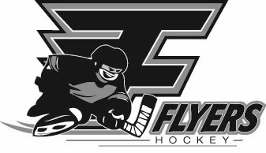 Black and White Hockey Logo - Fremont Flyers