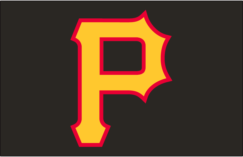 Yellow and Red P Logo - Pittsburgh Pirates Cap Logo - National League (NL) - Chris Creamer's ...