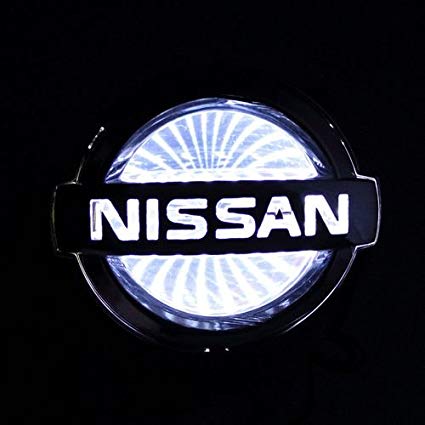 L Car Logo - 3D White Led NISSAN Logo Badge Light Car Trunk Emblem