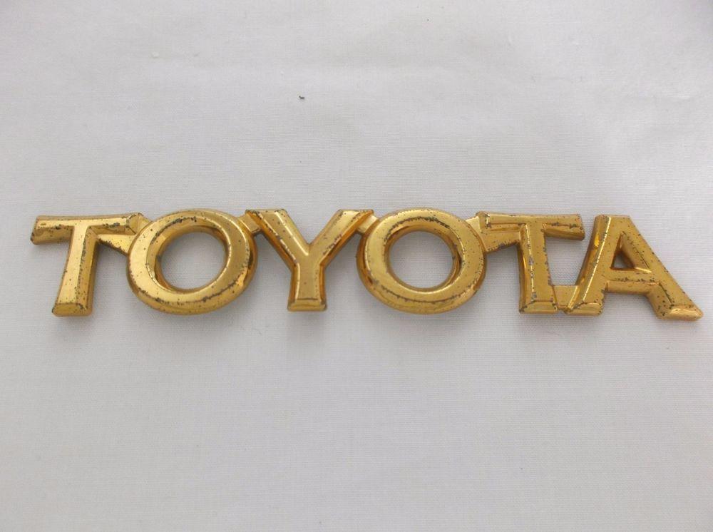 Gold Toyota Logo - 92 96 Toyota Camry Trunk Emblem 75447 06030 Oem Gold Logo Badge
