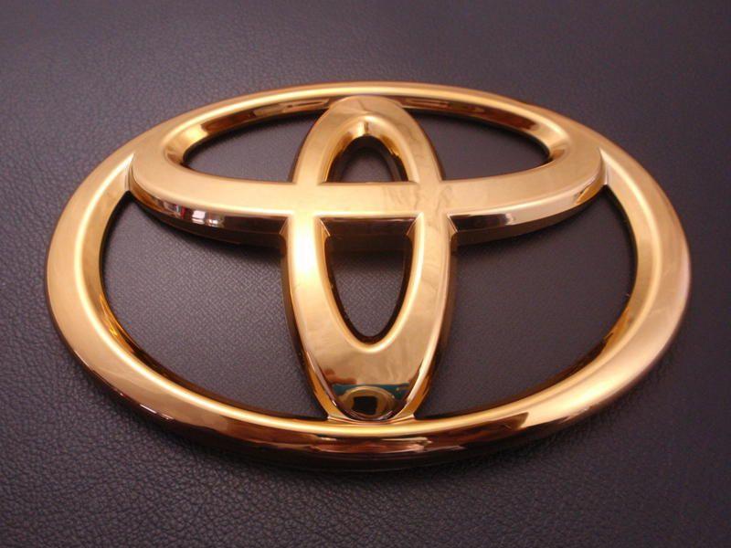 Gold Toyota Logo - Treasure Japan: 20 Series Vellfire Front Toyota Gold Emblem Set