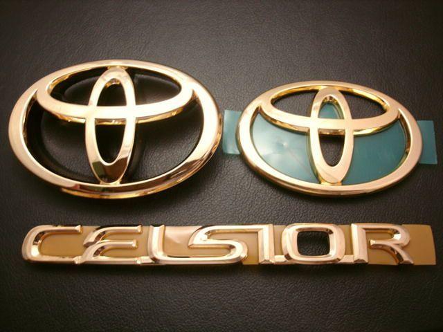 Gold Toyota Logo - Treasure-Japan: -For Toyota: celsior UCF30 series genuine 24 k gold ...