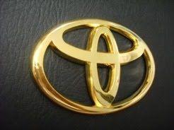 Gold Toyota Logo - Toyota Logo Emblem Size 10.5x1.7